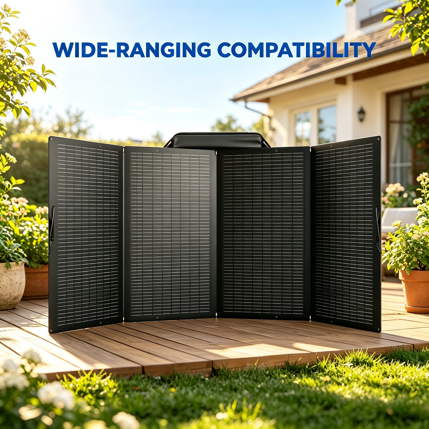 400W Portable Foldable Solar Panel with Stand - IP68 Waterproof