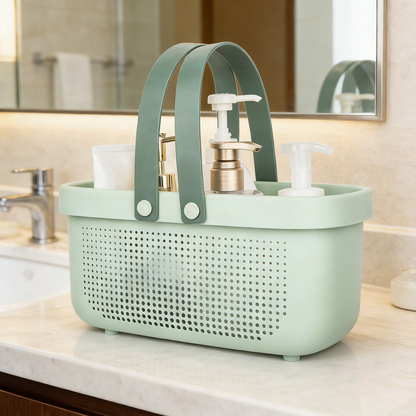 Portable Plastic Shower Caddy Basket with Handles