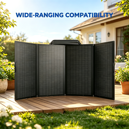 400W Portable Foldable Solar Panel with Stand - IP68 Waterproof